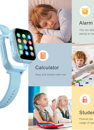 Kids 4G Smartwatch with GPS Tracker, 1.83" HD Screen, SOS, Waterproof, Video Call – Blue
