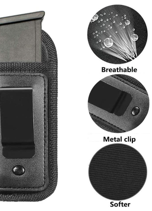 Concealed Carry Holster and Mag Pouch Set – Right-Handed – Breathable Fabric – Strong Clip – Black