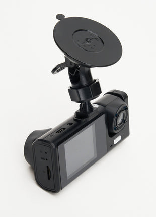 HD Dash Cam 1080p 170° Wide Angle with Rear View, Loop Recording, G-Sensor, 2" Display – Compact Black