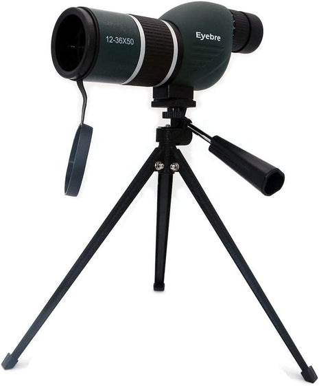 Eyebre Spotting Scope 12–36x50 Zoom – Multi-Coated Wide Field Optics – Tripod, Carry Bag & Cloth