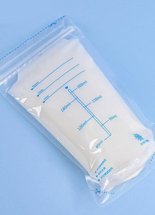 200ml Breast Milk Storage Bags BPA-Free Double Zipper 30 Pack