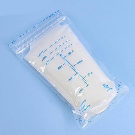 200ml Breast Milk Storage Bags BPA-Free Double Zipper 30 Pack