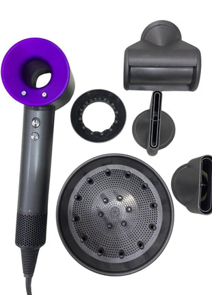 Hair Dryer 2000 W ABS Supersonic‑Style Purple with Attachments