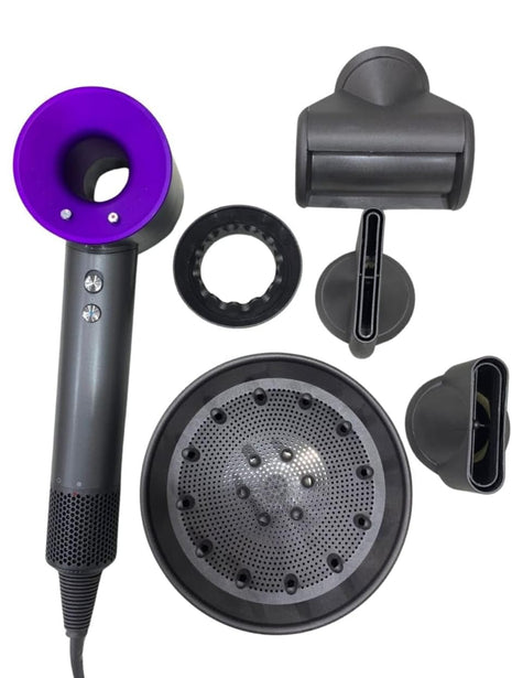 Hair Dryer 2000 W ABS Supersonic‑Style Purple with Attachments