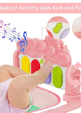 Piano Fitness Rack Baby Play Mat – Multi-Function pink