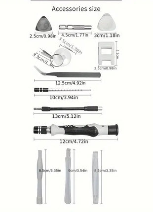 115-in-1 Precision Screwdriver Set – Multi-Bit Magnetic Repair Kit with Tweezers, Crowbars & Case – Chrome Vanadium Bits