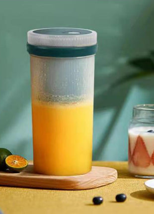 Portable USB Rechargeable Blender 300ml Personal Juicer Cup with 6 Stainless Steel Blades, 40W, 1200mAh Battery- Green