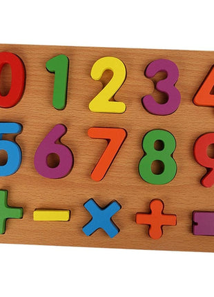 Montessori Wooden 3D Number Puzzle Board 0–9 – Early Learning Toy for Toddlers