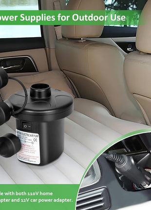 Two-Way Electric Air Pump – Dual AC/DC Power – 3 Nozzles