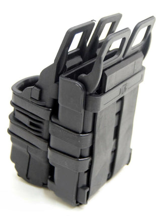 Triple Magazine Pouch Belt Mount Holder for Rifle & Pistol Magazines ABS Plastic Black