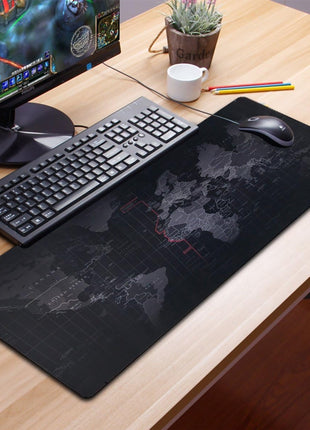 Large Extended Gaming Mouse Pad Map Desk Mat 80 x 30 cm, Rubber + Cloth, Anti-Slip Base for Keyboard, PC & Laptop