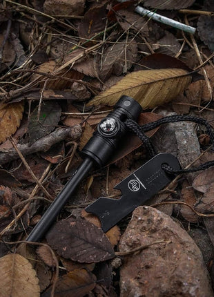 4-in-1 Survival Fire Starter Tool – Magnesium Flint Rod + Compass, Whistle, Saw – Red or Black (Copy)