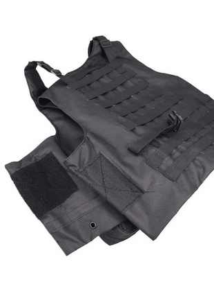 Tactical Vest Medium Size Nylon with Level IIA Protection – Adjustable Fit – Black MOLLE
