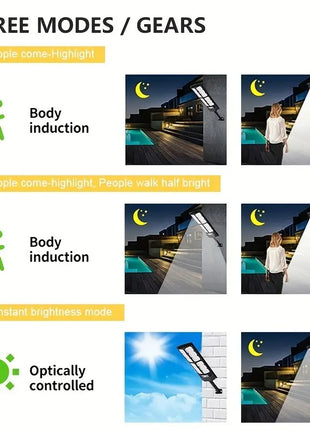 Solar Sensor Light – 25.5 cm ABS Outdoor Lamp with Remote Control & Built‑in Lithium Battery