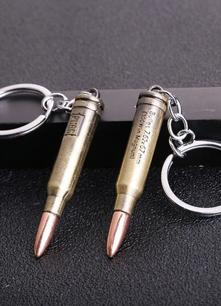Bullet Keychain 64mm – Metal Replica 7.62×51mm PUBG-Inspired Accessory – Antique Gold Gaming Gift