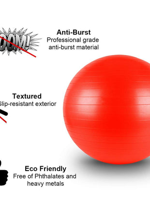 Anti-Burst Gym Body Ball  Non-Slip Exercise Ball for Yoga Pilates Core Balance Stability Training Home Workouts