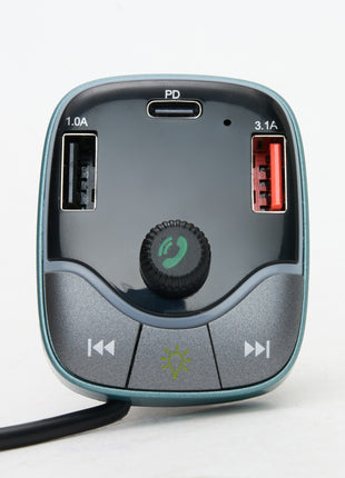 Wireless FM Transmitter Car MP3 Player – Bluetooth, Dual USB, Type-C, LED