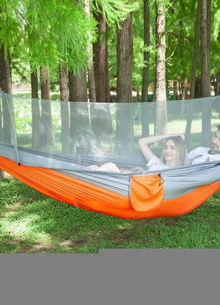Camping Hammock 290x140cm Nylon with Mosquito Net – Lightweight Foldable Outdoor Hammock