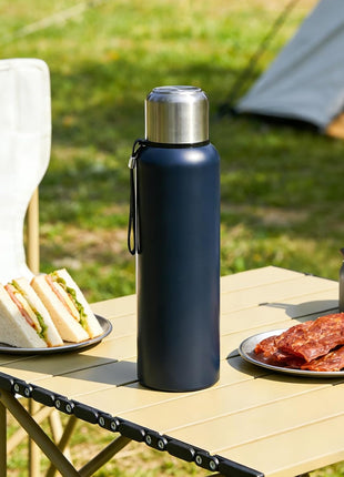 Stainless Steel Vacuum Flask with Filter – Double-Wall Insulated, Hot 24h / Cold 36h