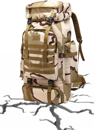 80L Tactical Hiking Backpack – Waterproof 600D Oxford