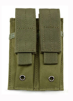 Tactical MOLLE Double Magazine Pouch 600D Nylon 15 cm×10 cm – Fits Double‑Stack 9 mm Pistol Mags