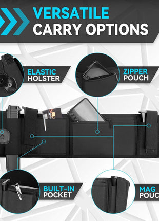 Generic Tactical Belt 130 cm Polyester & Neoprene Concealed‑Carry System – Black