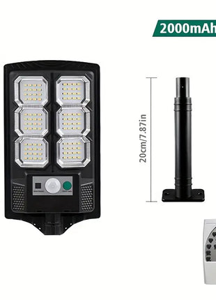 Solar Sensor Light – 25.5 cm ABS Outdoor Lamp with Remote Control & Built‑in Lithium Battery