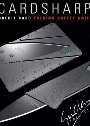 Cardsharp 2.0 Credit Card Folding Knife 7.6cm Stainless Steel Blade Ultra-Thin 2.2mm Black