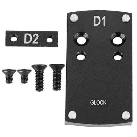 Optic Mount Plate for Glock 17–41 – Aluminum – Micro Red Dot Compatible – PlateD1 – Black