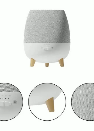 2-in-1 Ultrasonic Aroma Diffuser 300ml – ABS Humidifier with LED Night Light – Brown Fabric Finish