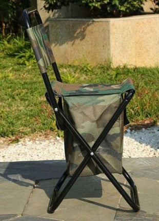 Folding Camping Sports Chair – Steel Frame – Compact with Cup Holder & Carry Bag – Camouflage
