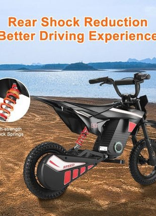 Kids Electric Dirt Bike 24V 250W Electric Motorcycle with 3 Speed Modes, IPX4, 25 km/h, 10–15 km Range, Ages 3–13