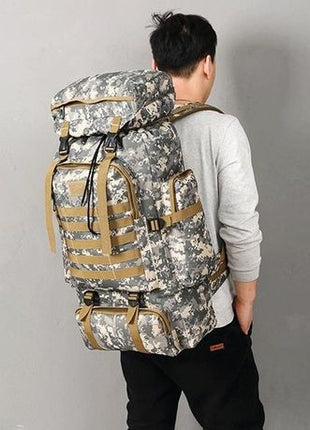 80L Tactical Hiking Backpack – Waterproof 600D Oxford