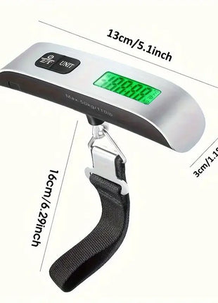 Digital Hanging Luggage Scale – 50kg Capacity LCD Screen, Tare, Unit Switch