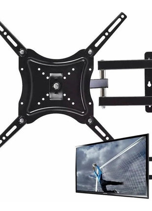 TV Wall Mount Bracket 14–55 inch – Cold Rolled Steel – Tilt & Swivel Arm – 40kg Capacity – VESA 100x100 to 400x400 – Black
