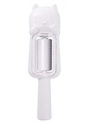 Pet Hair Removal Brush – Dual-Sided Grooming Roller with 60 Combs – Reusable Cat Brush for Short & Long Fur – White