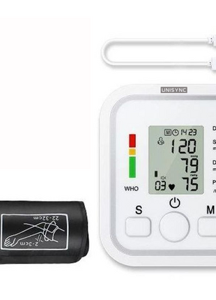 Fully Automatic Arm Blood Pressure Monitor  Digital LCD – Adjustable 22–32cm Cuff – USB or Battery Powered