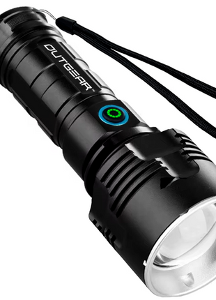 OutGear Light Saber Laser Beam 3000 Lumens, High Power LED Water Resistant Flashlight Lamp – Ultra Bright, Rechargeable, Military Grade, IPX-6 for Outdoor Activities