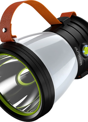 OutGear Solar Camping Lantern – Rechargeable LED Lantern with Flashlight and Power Bank – Emergency Light for Power Outages, Hiking, and Outdoor Use