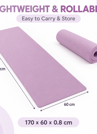 Anti-Slip EVA Yoga and Exercise Mat for Pilates, Stretching, Home and Gym Workouts