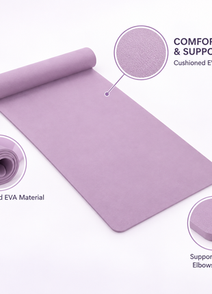 Anti-Slip EVA Yoga and Exercise Mat for Pilates, Stretching, Home and Gym Workouts