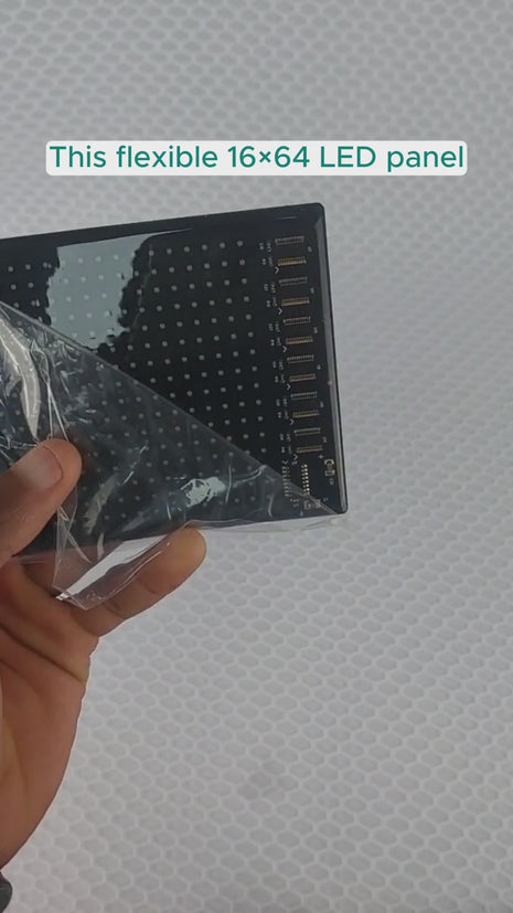 Flexible LED Matrix Panel 16x64 Pixels - Programmable, USB Powered, App Controlled