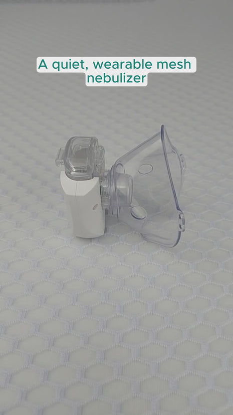 Mesh Nebulizer 8mL Capacity USB-C Power – Quiet Wearable Design for Adults & Kids – White