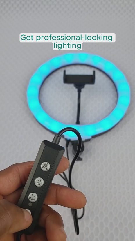 Ring Light Replacement 30cm with USB Power + Wired Remote – Adjustable Brightness & Color – Phone Holder