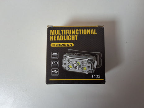 LED Headlamp 7-LED 500 Lumen – USB Rechargeable Water resistant Sensor Light with Strap