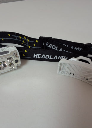 LED Headlamp 7-LED 500 Lumen – USB Rechargeable Water resistant Sensor Light with Strap