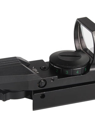 Reflex Red Green Dot Sight 33mm – 4 Reticle Options – Adjustable Brightness – Matte Black – Fits 11mm Rail