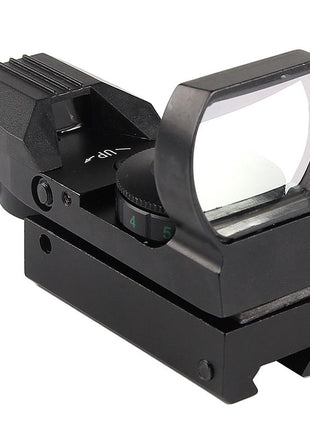 Reflex Red Green Dot Sight 33mm – 4 Reticle Options – Adjustable Brightness – Matte Black – Fits 11mm Rail