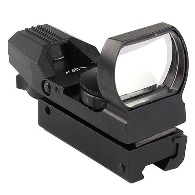 Reflex Red Green Dot Sight 33mm – 4 Reticle Options – Adjustable Brightness – Matte Black – Fits 11mm Rail