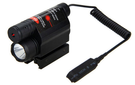 Tactical Laser Flashlight Combo 1000 Lumens – Green Laser Sight 650nm – Quick Rail Mount – Rechargeable with Batteries Charger – Black